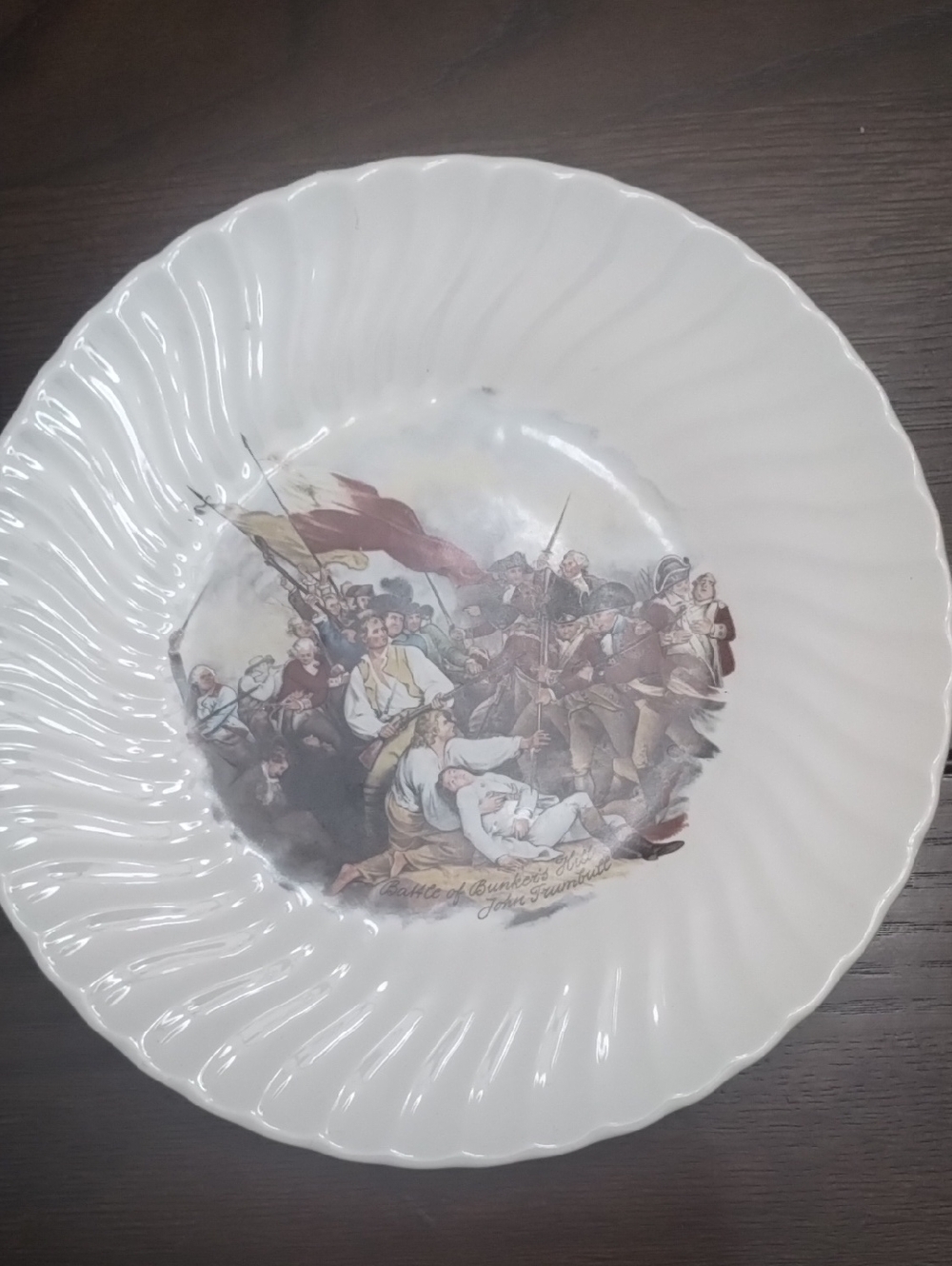 Vintage Collector Plate Battle Of Bunker Hill John Trumbutt